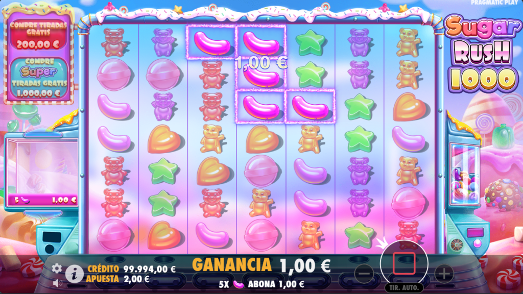 Sugar Rush 1000 Ganancias en cascada